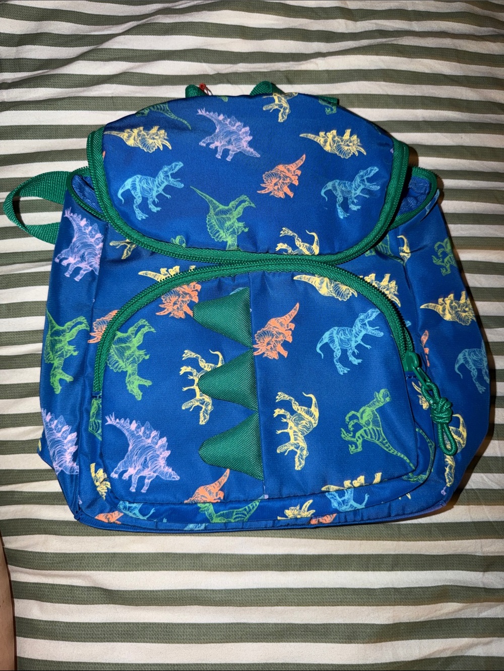 Cat & Jack Blue Dinosaur Print Kids Backpack